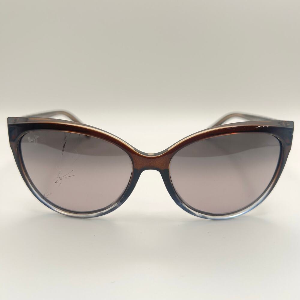 Maui Jim Olu Olu MJ537-01F Sunglasses Brown Blue READ DESC 57-17 - Picture 3 of 11
